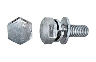 鉄 六角トリーマ頭セムス小ねじ I＝3 (バネ座+ISO平座 組込)(永和製)